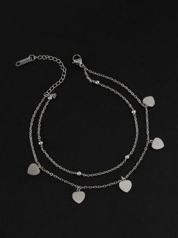 E2O - Silver Rhodium-Plated Dew Drop Glow Anklet