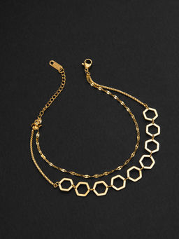 E2O - Gold-Plated Beaded Handcrafted Anklets