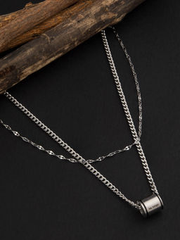 E2O - Silver Plated Double Layered Necklace
