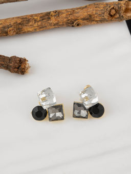 E2O - Artificial Beads Square Studs Earrings