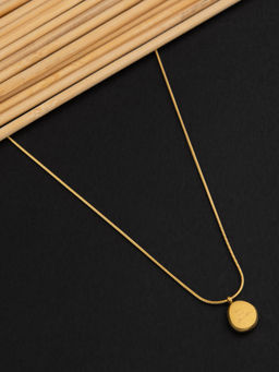 E2O - Gold Plated Circle Ring Layered Necklace