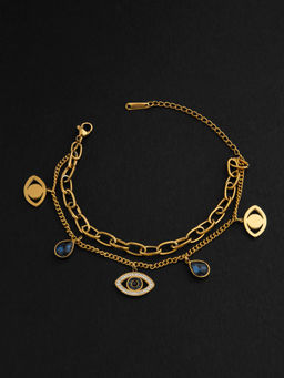 E2O - Eveil Eyes Gold Plated Embellished Bracelet