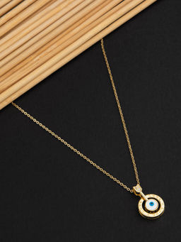 E2O - Gold Plated Evil Eye Layered Necklace