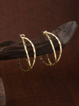 E2O - Gold-Toned Circular Triple Hoop Earrings