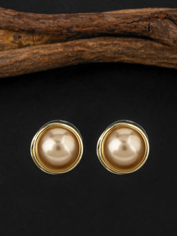 E2O - Gold-Plated Peral Drop Earrings