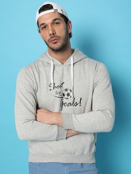 Campus Sutra - Graphic Print Hoodie Kangaroo Pocket