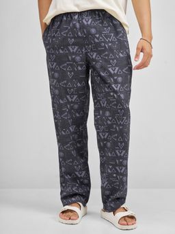 HIGHLANDER - Marvel Black Panther Men Navy Blue Cotton Printed Loungewear Bottom
