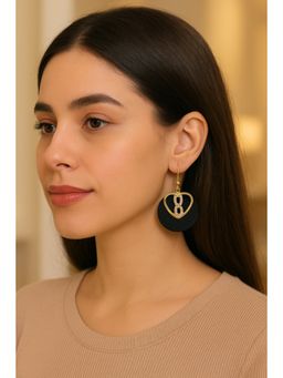 VIRAASI - Black Infinity Round Earrings