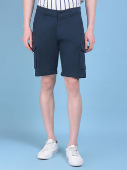 CRIMSOUNE CLUB - Mens Blue Cotton Shorts