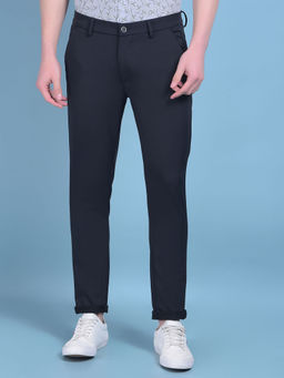 CRIMSOUNE CLUB - Mens Black Stretchable Trousers