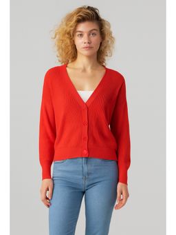 NOBARR - Women Orange Viscose Solid Cardigan