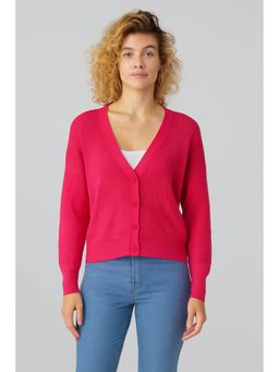 NOBARR - Women Pink Viscose Solid Cardigan