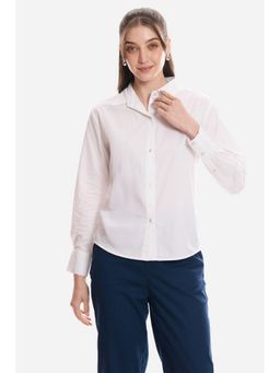 Virgio - Women Off White Collar Neck Full Sleeves Shirt