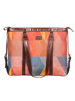 Zouk - Womens Multicoloured Printed Office Shoulder Bag for 15.6 Inch Laptop