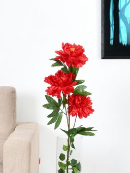 At Home by Nilkamal - Peony Artificial Stick|for Home Décor|Pack of 1|120 cm|Red