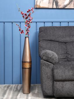 At Home by Nilkamal - Dancing Orchid Artificial Stick|for Home Décor|Pack of 1|111 cm|Red