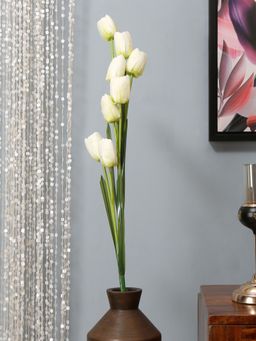 At Home by Nilkamal - Tulip Artificial Stick|for Home Décor|Pack of 1|100 cm|White