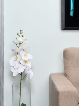 At Home by Nilkamal - Orchid Butterfly Artificial Flower Stick - White