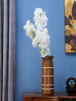 At Home by Nilkamal - Cherry Blossom Artificial Stick|for Home Décor|Pack of 1|100 cm|White