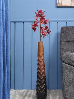 At Home by Nilkamal - Maple Artificial Stick|for Home Décor|Pack of 1|72 cm|Red