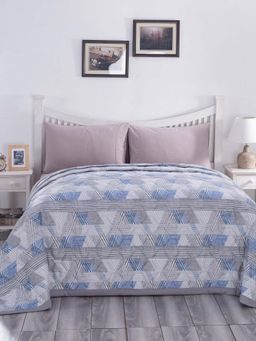 Maspar - Hues PBS Nomad Sculpt Maximus 121 GSM Cotton Blue Quilted Machine Double Quilt