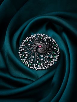 Cosa Nostraa - Antique Black Tree of Life Brooch