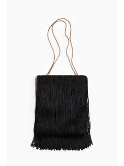 H&M - Women Black Fringed Shoulder Bag