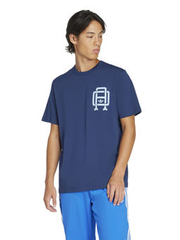 adidas Originals - Q12 Varsity Tee Men Blue Originals T-Shirt