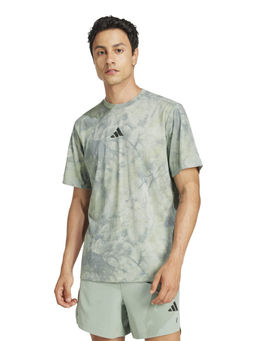 adidas - Power Aop Tee Men Green Training T-Shirt