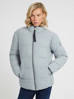 Guess - Men Grey Solid Puffer Jacket