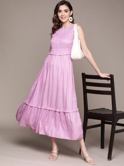 Label Ritu Kumar - Lavender Textured Maxi Dress