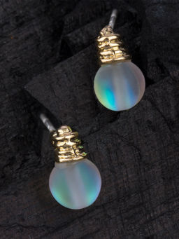 E2O - White Classic Moonstone Stud Earrings