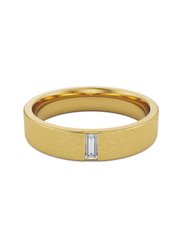 EMORI - Textured Baguette Band in 14KT Gold | Authentic & Certified Lab Diamonds