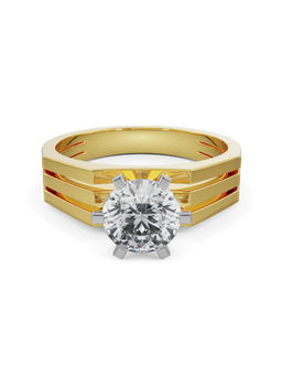 EMORI - Bold Solitaire Men's Ring in 14KT Gold | Authentic & Certified Lab Diamonds