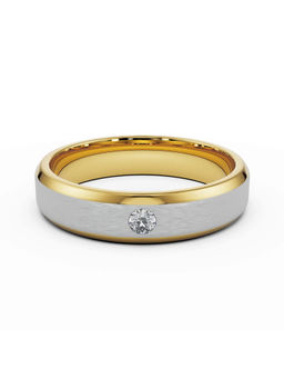 EMORI - Mixed Metal Band in 18KT Gold | Authentic & Certified Lab Diamonds