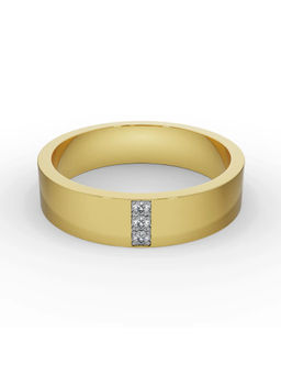 EMORI - Brushed Trio Band for Men in 18KT Gold | Authentic & Certified Lab Diamonds