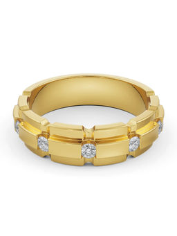 EMORI - Septet Wedding Band for Men in 14KT Gold | Authentic & Certified Lab Diamonds