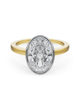 EMORI - Classic Oval CutMen's Ring in 14KT Gold | Authentic & Certified Lab Diamonds