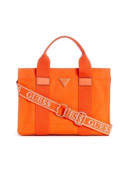 Guess - Women'S Solid Orange Pure Cotton Small Tote Bag