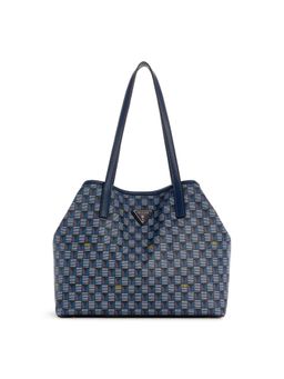 Guess - Women'S Printed Blue Polyurethane Vicky 2 In 1 Tote Bag