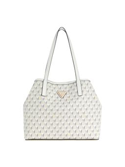 Guess - Women'S Printed Grey Polyurethane Vicky 2 In 1 Tote Bag
