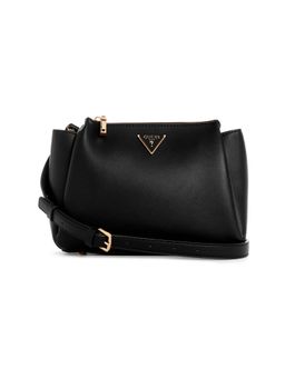 Guess - Women'S Solid Black Polyurethane Iwona Crossbody Bag