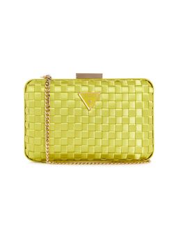 Guess - Women'S Braided Green Pure Polyester Tiller Minaudiere Crossbody Bag