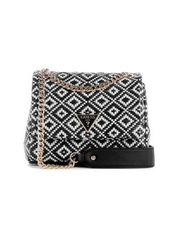 Guess - Women'S Braided Black Polypropylene Ranee Crossbody Bag