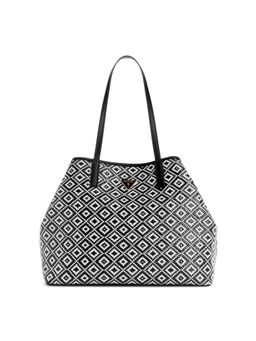 Guess - Women'S Braided Black Polyurethane Vicky 2 In 1 Tote Bag