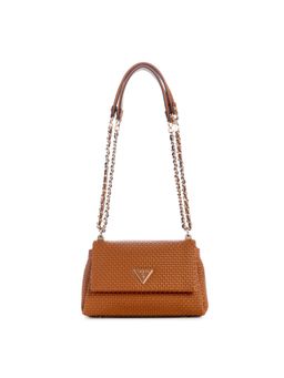 Guess - Women'S Textured Cognac Polyurethane Ethel Convertible Crossbody Bag