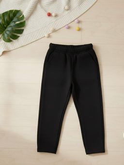 RIGO - Girls Solid Black Terry Pant