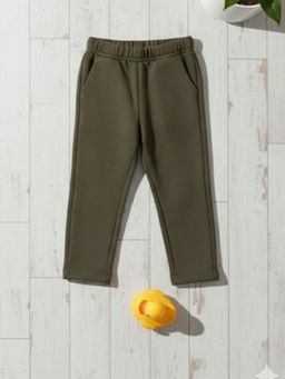 RIGO - Girls Solid Green Terry Pant