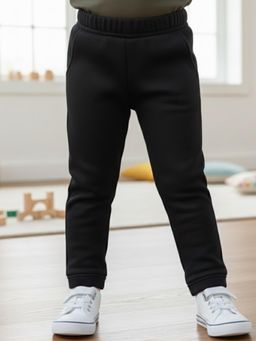 RIGO - Boys Solid Black Terry Pant