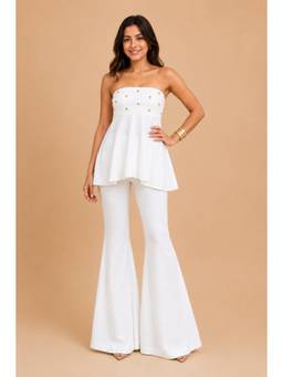 Urban Suburban - White Bell Bottom Pants